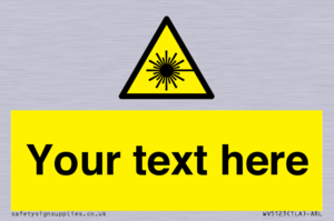 Custom Laser Hazard Sign